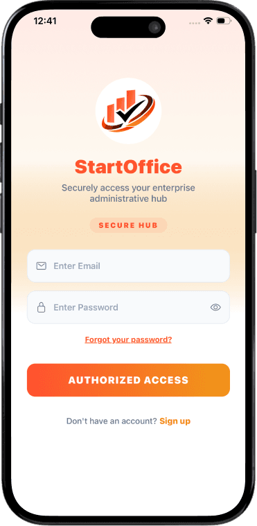 StartOffice mobile app interface